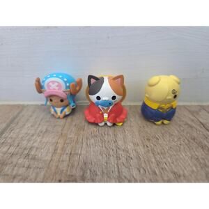 MegaHouse One Piece MegaCat Project Figures Lot Luffy Sanji Chopper Nyantomo